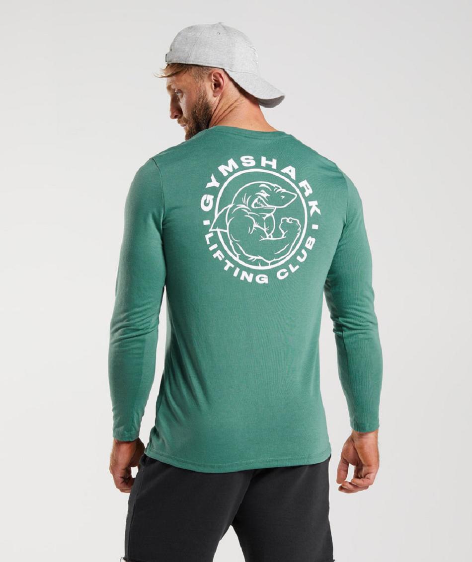 Long Sleeve Gymshark Legacy Hombre Verde | CO 3499EBC